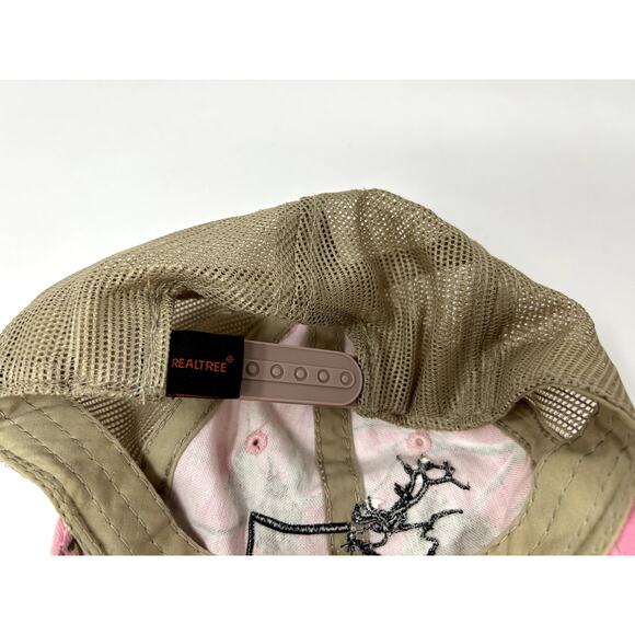 Ladies Pink Realtree Camo Cap Hat Embroidered Montana Adjustable One Size - Picture 4 of 4